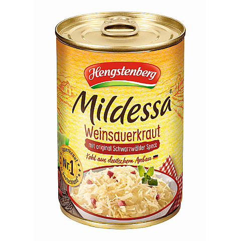 HENGSTENBERG MILDESSA WEINSAUERKRAUT MIT RAEUCHERSPECK 425ML