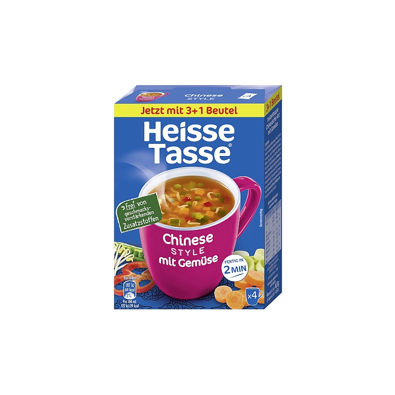 ERASCO HEISSE TASSE CHINESE STYLE MIT GEMUESE 4 X 11.7G