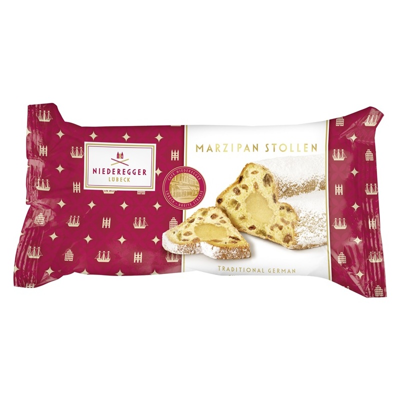 NIEDEREGGER MARZIPAN STOLLEN ROT 250G