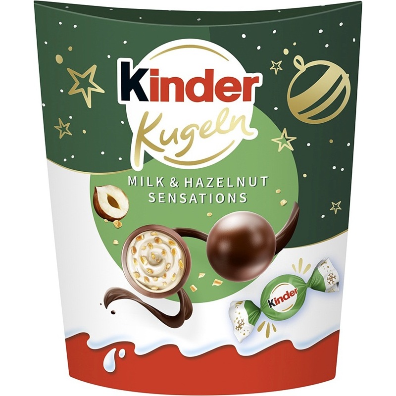 KINDER KUGELN MILK & HAZELNUT SENSATIONS 90G