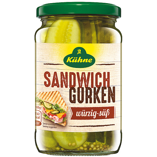 KUEHNE SANDWICH GURKEN 370ML
