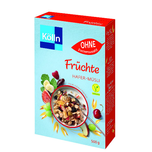 KOELLN MUESLI FRUECHTE OHNE ZUCKERZUSATZ VOLLKORN 500G