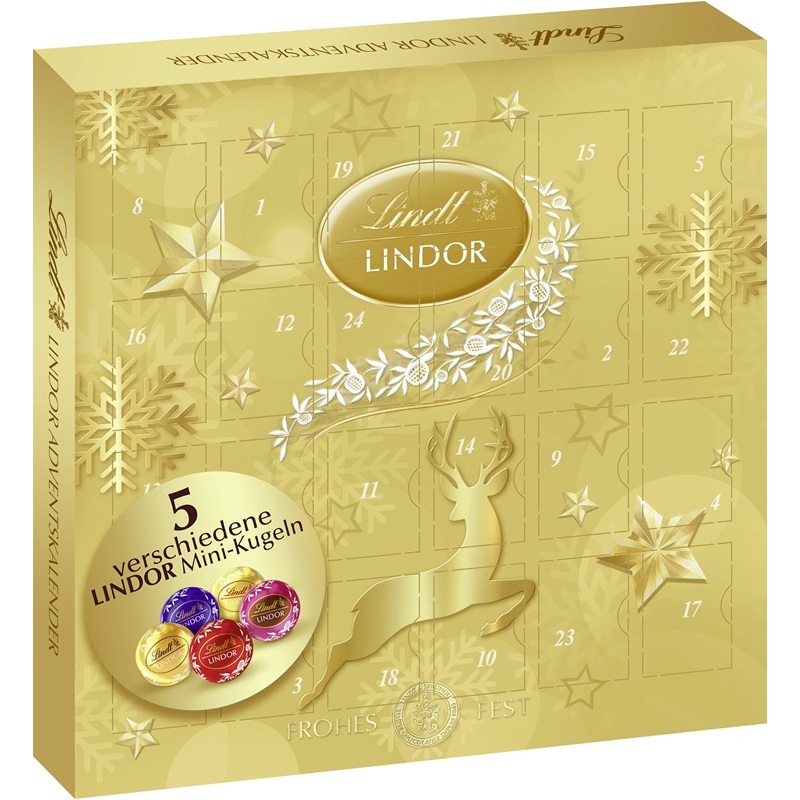 LINDT LINDOR MINI ADVENTSKALENDER 109G