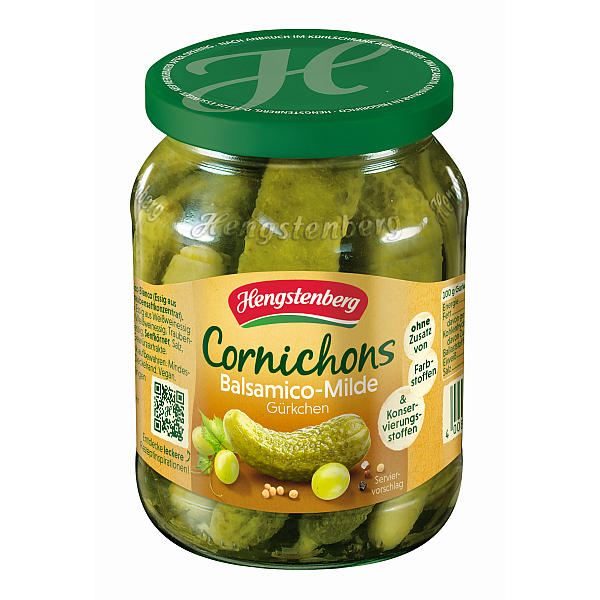 HENGSTENBERG  CORNICHONS BALSAMICO MILD 370ML