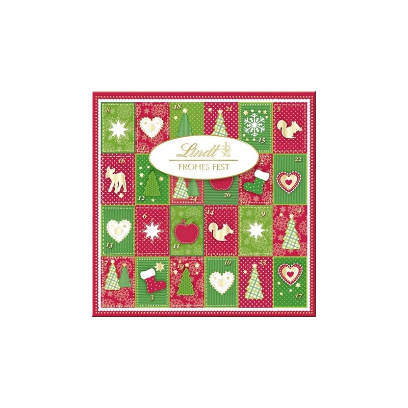 LINDT TISCH ADVENTSKALENDER " FROHES FEST " 115G