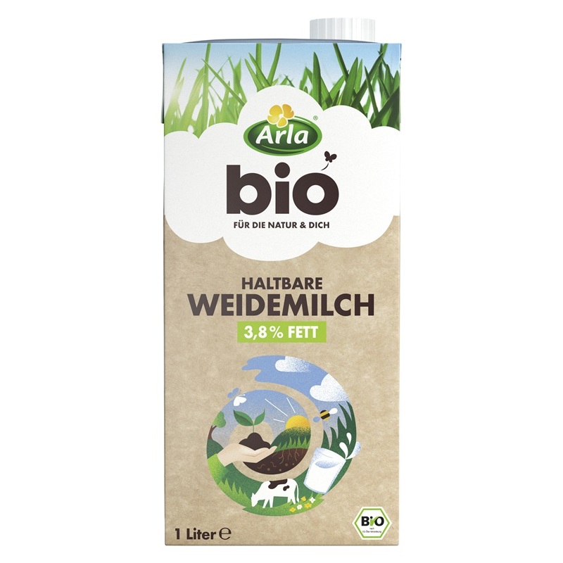 ARLA BIO WEIDE MILCH HALTBAR 3.8% FETT 1L
